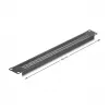 Sokealevy DeLOCK 67035 musta metalli 44 mm × 482 mm × 11 mm