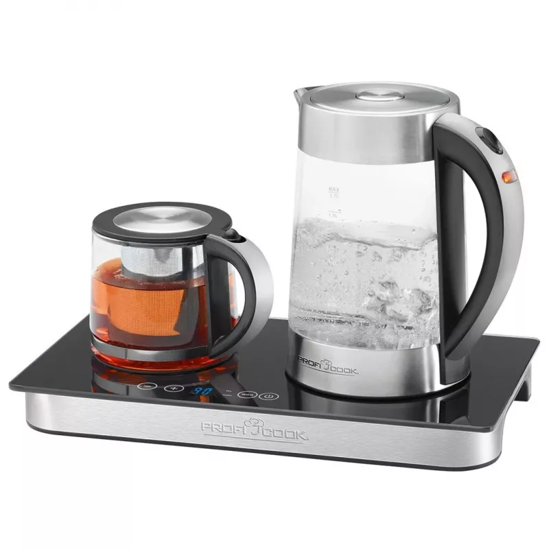 ProfiCook PC-TKS 1056 -vesikattila 1,7 l musta, ruostumaton teräs, läpinäkyvä