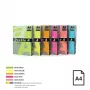 Väri neonpaperi Double A, 75 g, A4, 500 arkkia, Rainbow 4, 5 neonväriä