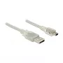 USB-kaapeli DeLOCK 83908 USB 2.0 3 m USB A Mini-USB B läpinäkyvä