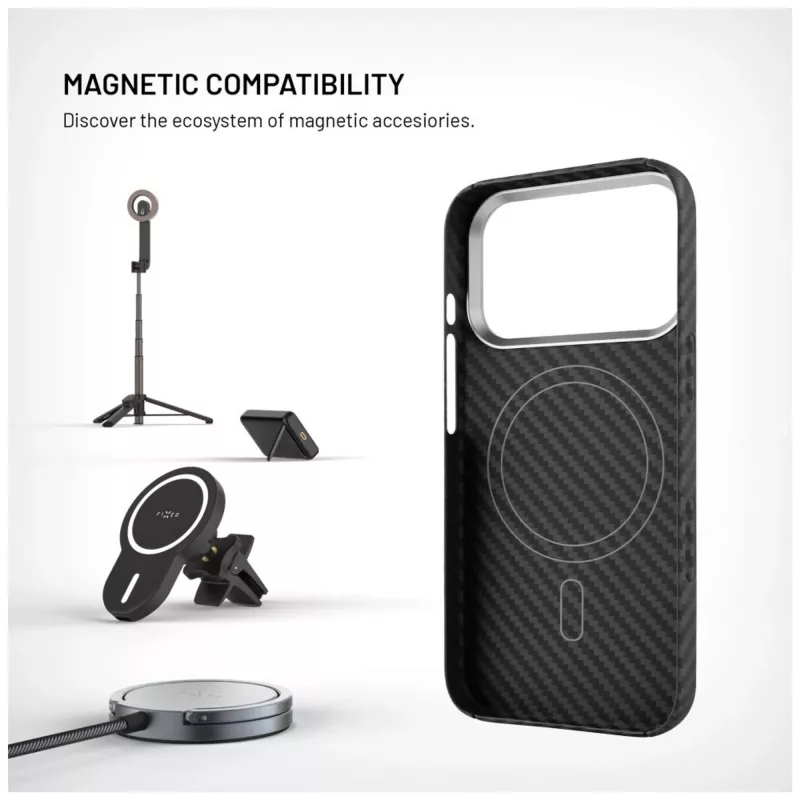 Suojakotelo FIXED MagVelar Apple iPhone 17 Pro, musta