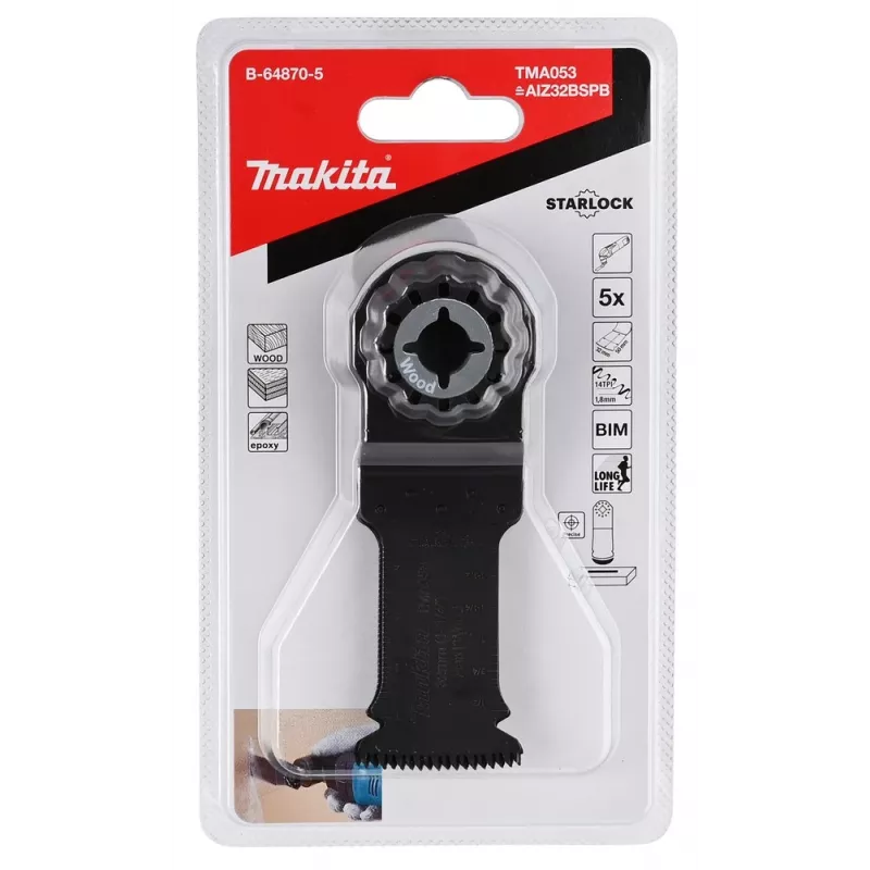 Makita B-64870-5 upotussahanterien sarja, bimetalli, 5 kpl