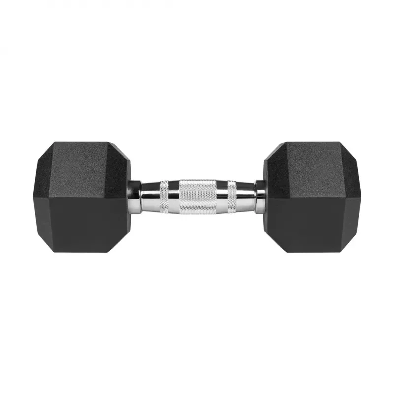 Kumipäällysteiset valurautaiset käsipainolevyt HEX 2x6 kg REBEL ACTIVE
