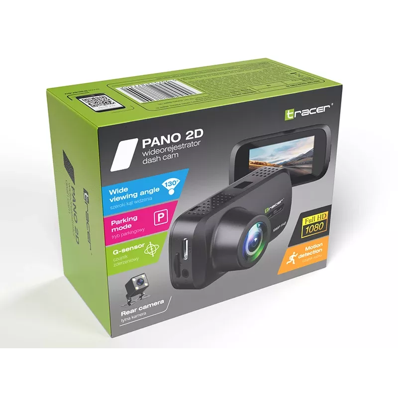 Autodashcam TRACER Tracer Pano 2D – panoramakuvaus 2D, kompakti muotoilu