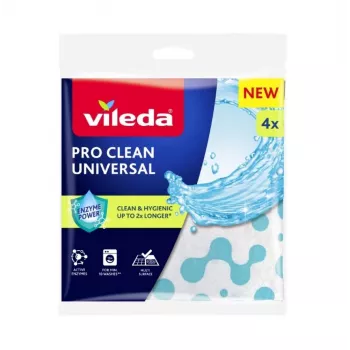 Puhdistusliina VILEDA Pro Clean 179370 — yleisliina entsyymikäsittelyllä, märkäkäyttöön, 4 kpl:n pakkaus