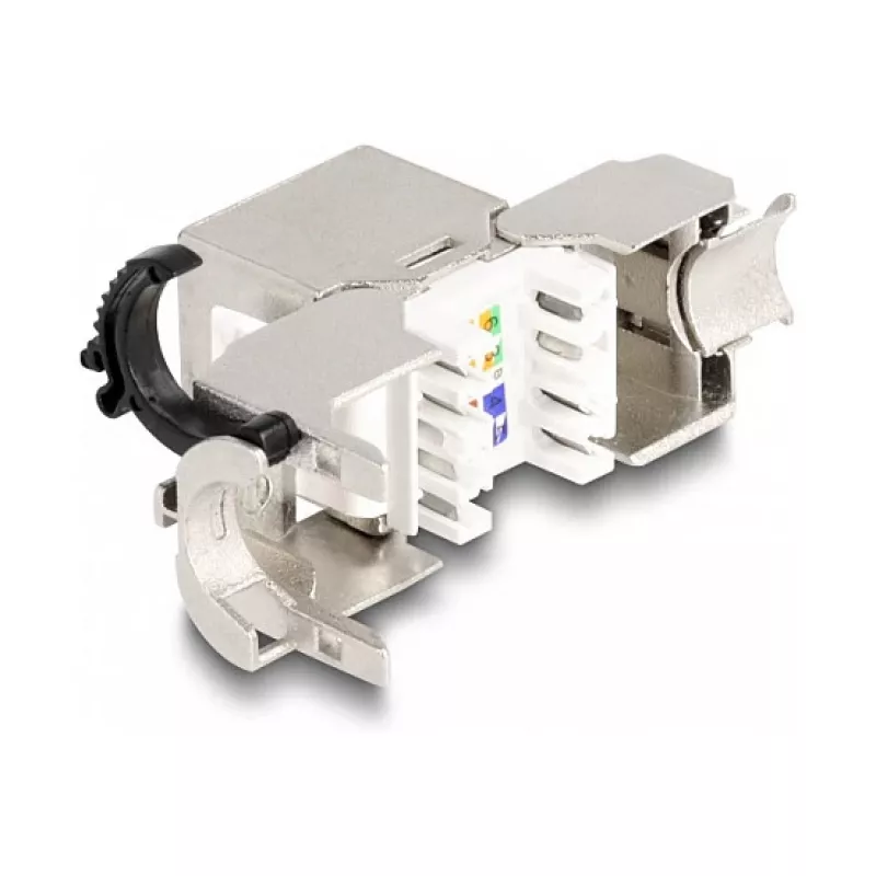 DeLOCK Keystone-moduuli RJ45-liitäntä LSA Cat.6A STP lukitusklipsillä