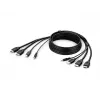 Belkin Secure KVM -yhdistelmäkaapeli - video- / USB- / audiokaapeli - TAA-yhteensopiva - USB, mini-liitäntä, HDMI (M)