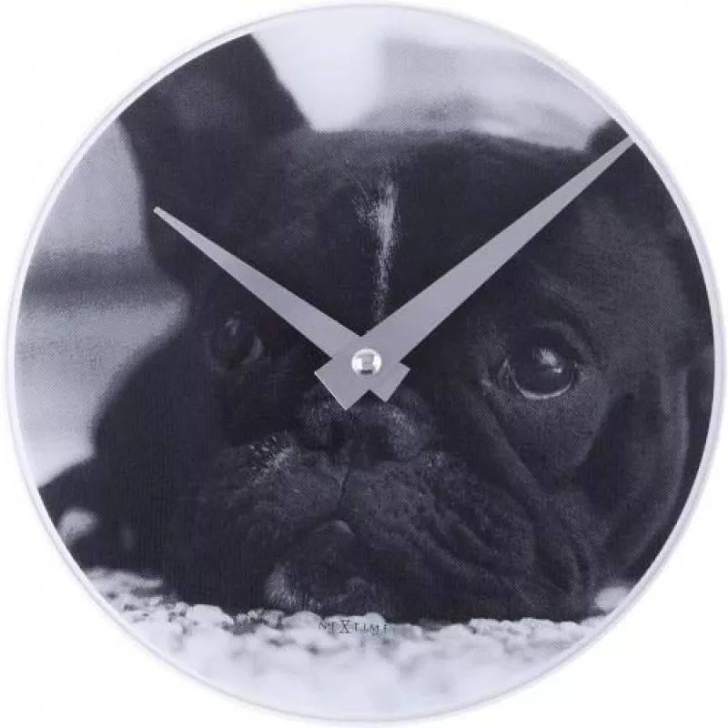 NeXtime kello 5173 Little Dog, Ø20 cm, seinäkello, musta