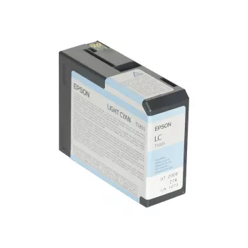 Epson yksittäispakkaus vaaleansyaani T580500, vaaleansyaani, pigmenttimuste, 80 ml, 1 kpl, yksittäispakkaus