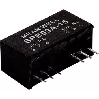 Virtalähde/muunnin MEAN WELL SPB09A-05, lähtö 5 V, 9 W, RoHS-yhteensopiva, syvyys 24 mm, 5 g