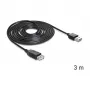 USB-kaapeli DeLOCK EASY-USB 2.0-A 3 m musta