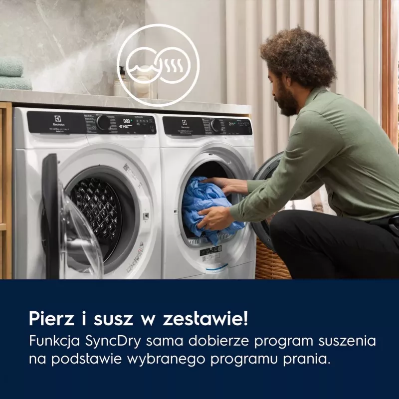 Kuivausrumpu Electrolux EW7D585UCP 8 kg lämpöpumppu, kondensaatiokuivaus