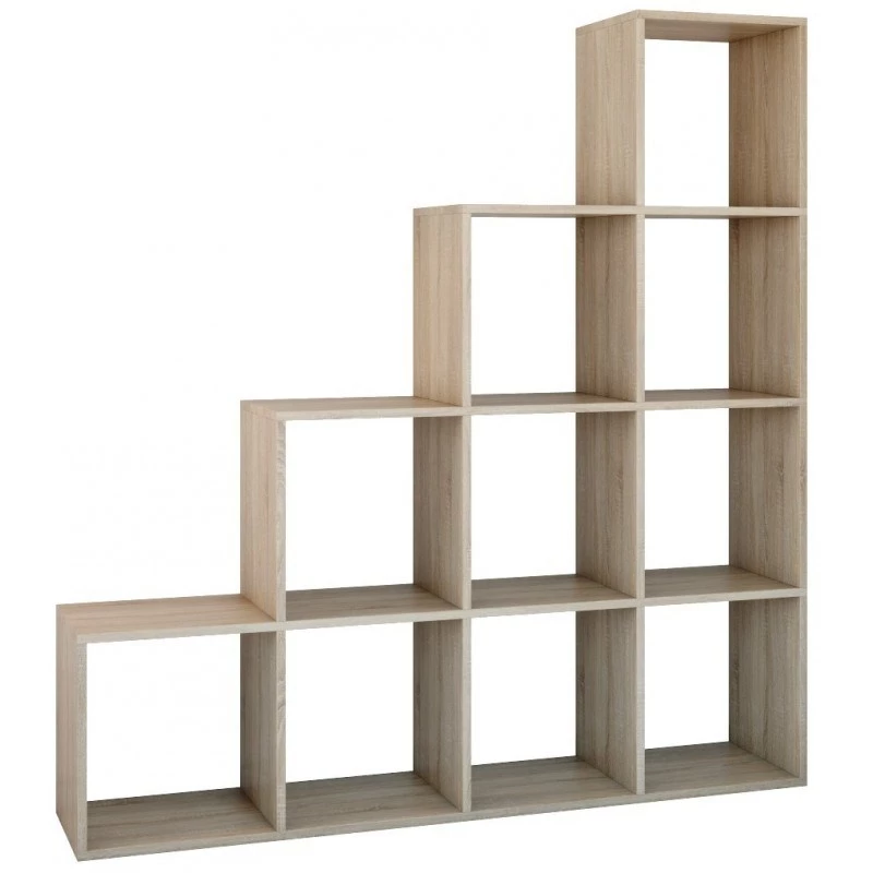 Topeshop STEP SONOMA 4X4 olohuoneen kirjahylly