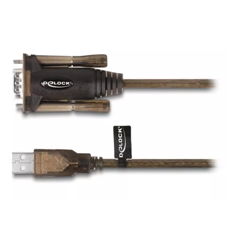 Adapteri USB 2.0 Type-A sarjaporttiin RS-232 D-Sub 9-pin uros DeLOCK 62646