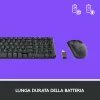 Logitech Wireless Combo MK220 - näppäimistö-hiirisarja - langaton - 2,4 GHz - italialainen - tummanharmaa (920-003721)
