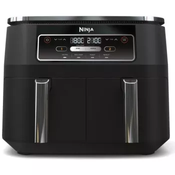 Ninja AF200EU friteerauskeitin Double 7,6 L itsenäinen 2400 W kuumailmafriteerauskeittiö musta