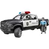 Poliisiauto-lelu BRUDER RAM 2500 Police 02505 – pienoismalli, leikkiauto