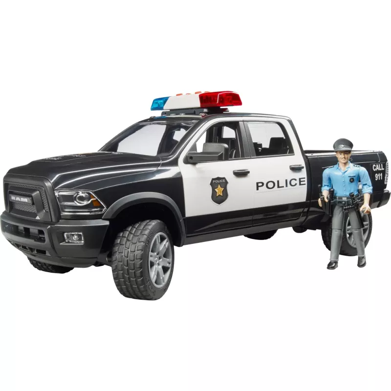 Poliisiauto-lelu BRUDER RAM 2500 Police 02505 – pienoismalli, leikkiauto
