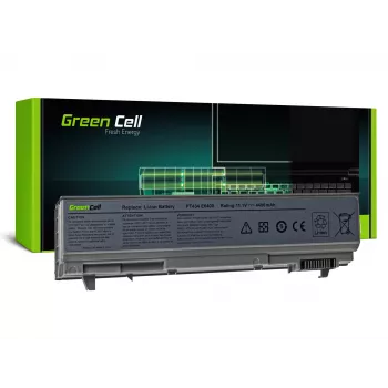Kannettavan tietokoneen akku Green Cell DE09 DELL Latitude E6400 E6410 E6500, Li-Ion 4400 mAh, 11,1 V, 6 kennoa, hopea