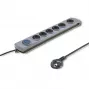 Ylijännitesuoja Qoltec 50166 harmaa 6 AC-pistorasiaa 230V 3m