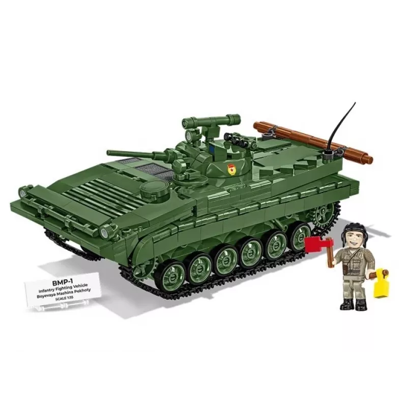 Rakennussarja Cobi Blocks BMP-1 758 osaa – mittakaavamalli rakennuspalikoilla