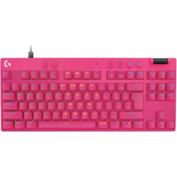 Logitech G PRO X TKL RAPID näppäimistö pelaaminen USB QWERTY pinkki tenkeyless