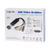 LogiLink USB 2.0 A/V -kaappari. USB A-uros 3xCinch + MiniDIN5-naaras. musta