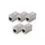 DIGITUS CAT 6 modulaariset liittimet, suojatut, 5 kpl, RJ-45, kultakontaktit, hopea
