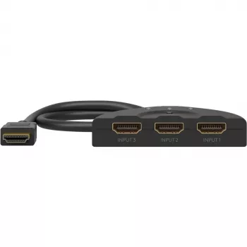 Goobay | HDMI-kytkin 3–1 (4K @ 30 Hz) | 58487 | musta | HDMI-liitäntä | 3 HDMI-liitäntää | 0,58 m