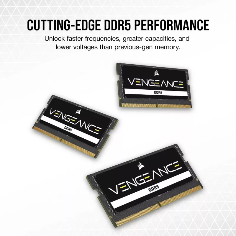 SO-DIMM 64 GB DDR5-5600 (2x 32 GB) dual-kit, muisti musta, CMSX64GX5M2A5600C48, Vengeance