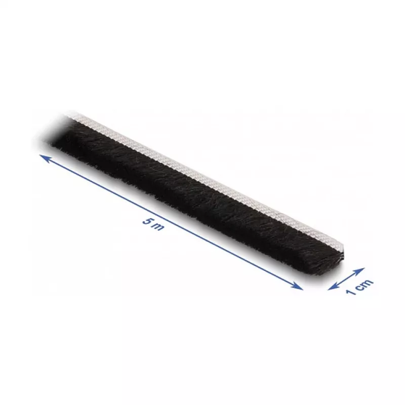 DeLOCK harjalista itseliimautuva 10 mm pituus 5 m musta