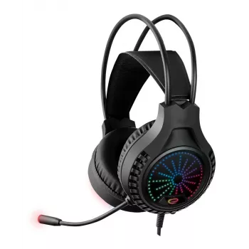 Langalliset pelikuulokkeet ESPERANZA EGH5000 — korvan ympäri, USB 2.0, 20–20 000 Hz, 32 Ω, 105 dB, 1,5 m kaapeli, taivutusvarsimikrofoni