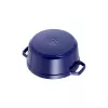 Staub 24 cm pyöreä valurautapata tummansininen