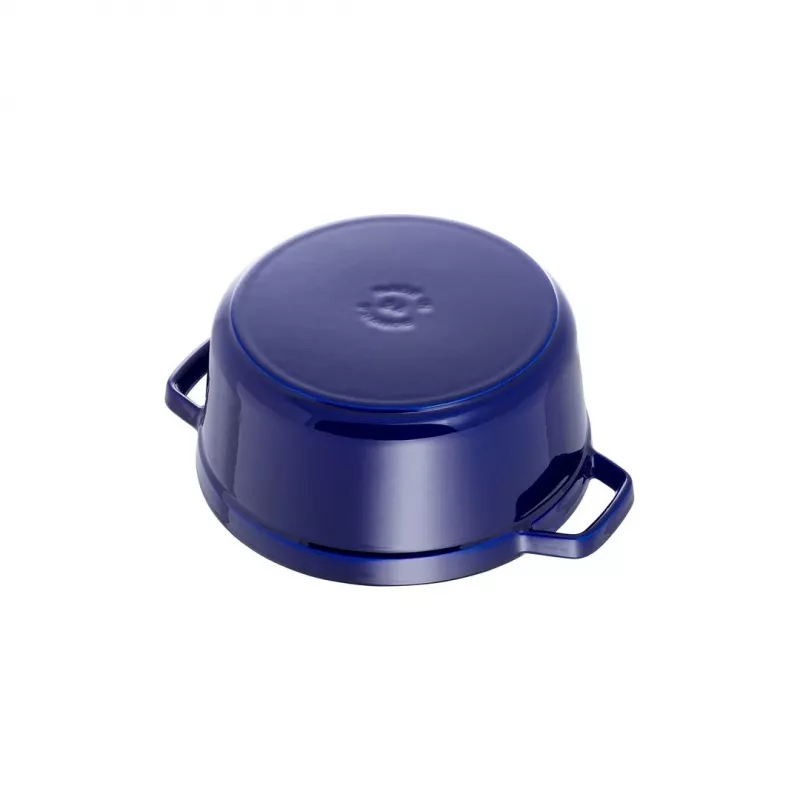 Staub 24 cm pyöreä valurautapata tummansininen