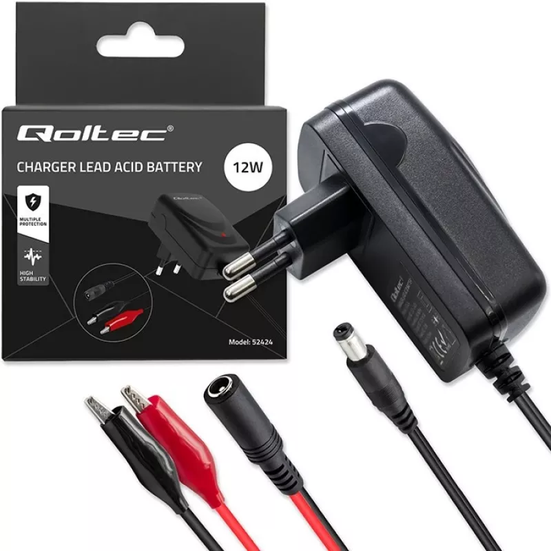 Akkulaturi QOLTEC laturi AGM GEL STD 12V 1,5A