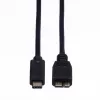 ROLINE - USB-kaapeli - USB Type-C (M) - Micro-USB Type-B (M) - 50 cm - musta (11.02.9005)