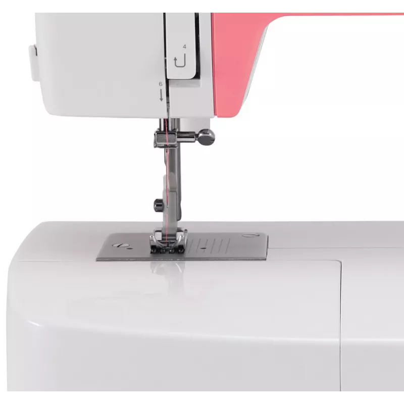 Singer Simple 3210 automaattinen ompelukone, sähkömekaaninen, 10 ommelta, 4-vaiheinen napinläpi, vapaavarsi, 85 W, valkoinen/pinkki