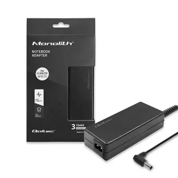 Virtalähde QOLTEC 51775 40W 19V 2,1A näytöille, musta, 1,75 m kaapeli