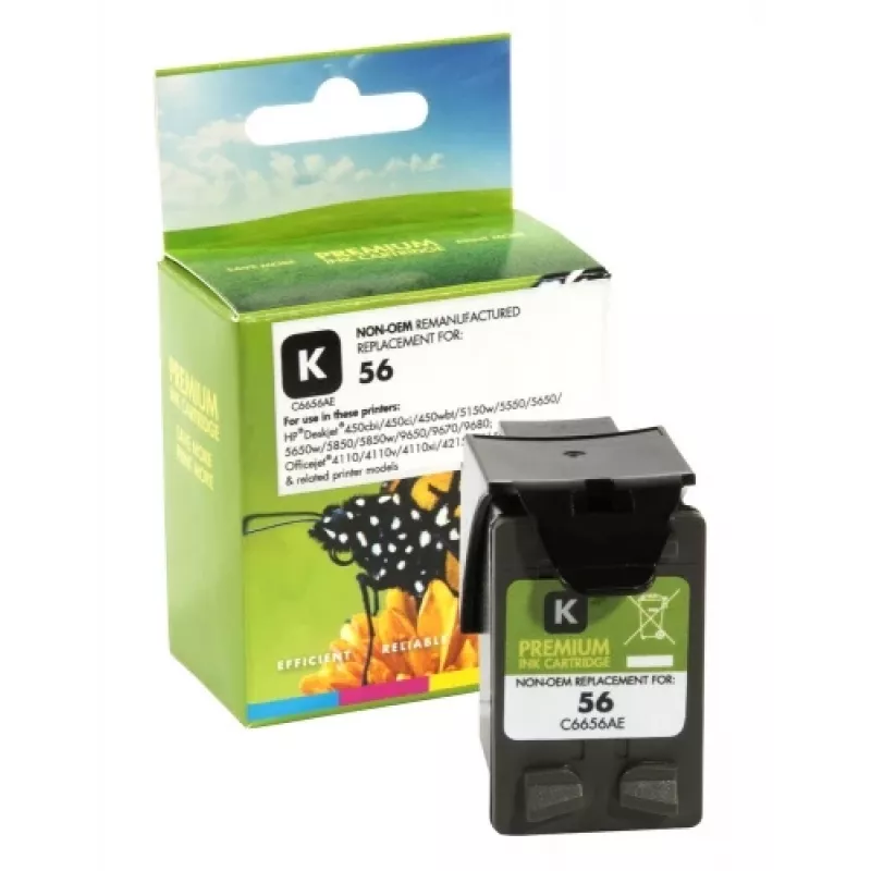 Yhteensopiva Static-Control Hewlett-Packard 56 (C6656A) musta, 450 sivua
