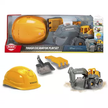 Lelukaivinkone-setti Dickie Volvo Tough Excavator 203729016 – rakennusajoneuvoleikkisetti painevalusta