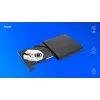 Ulkoinen ohut DVD±RW-asema SAVIO AK-43, USB 2.0, musta, tukee CD-/DVD-lukua/kirjoitusta (24x CD, 8x DVD)