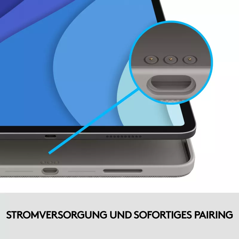 Combo Touch -kotelo näppäimistöllä US iPad Pro 11 1,2,3 gen harmaa