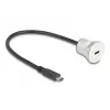 USB-kaapeli DeLOCK 88183 0,3 m USB-C musta hopea