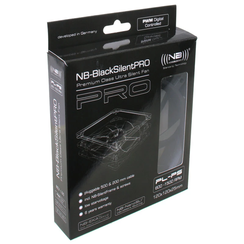 Noiseblocker ITR-PL-PS BlackSilent Pro PLPS kotelotuuletin, 120 mm, PWM