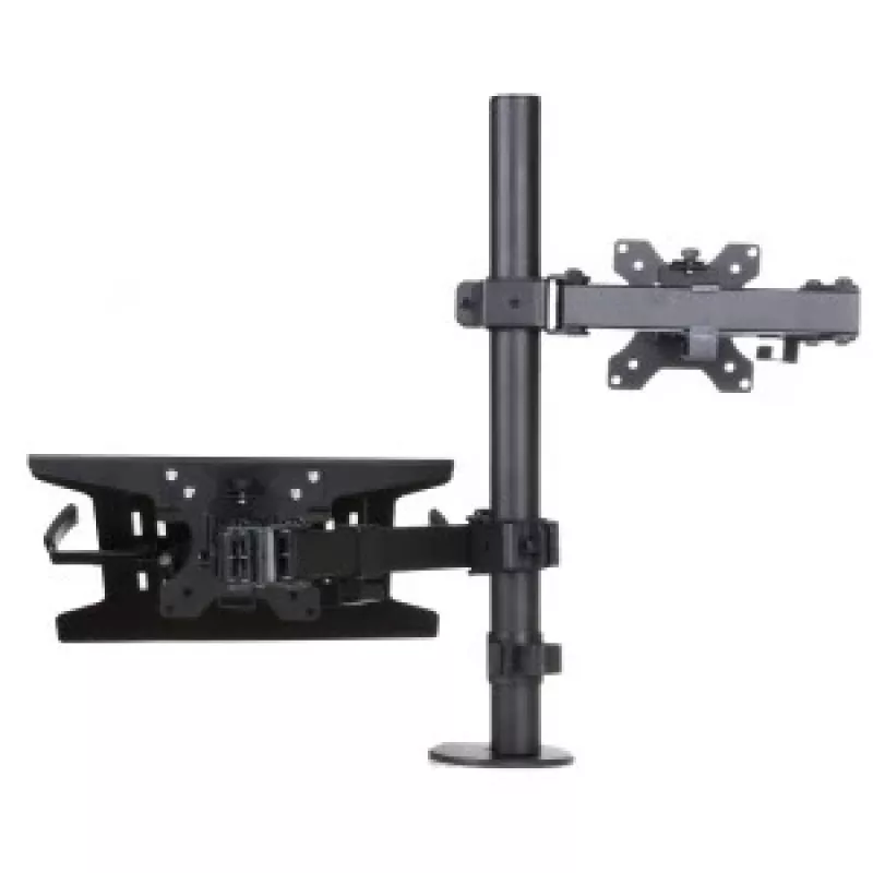 ART L-24 pöytäteline 13-32" LED/LCD-näytölle + 10-15,6" kannettavalle, VESA 75x75/100x100, musta