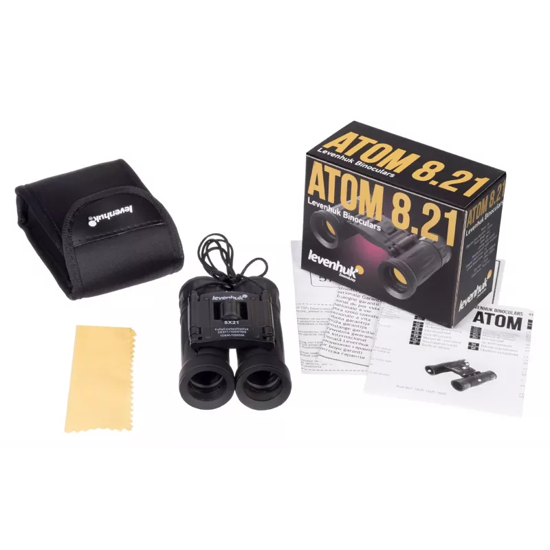 Kiikari Levenhuk Atom 8x21 kattoprisma musta suurennus 8x