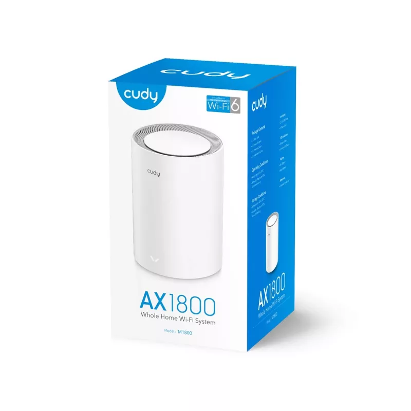 Mesh-järjestelmä Cudy M1800 dualband Wi-Fi 6 sisäinen valkoinen
