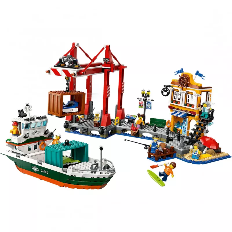 LEGO CITY 60422 merenrantasatama rahtilaivalla