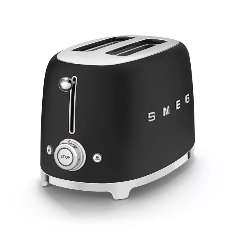 Leivänpaahdin Smeg 50's Style TSF01BLMEU 2 viipaletta musta ruostumaton teräs