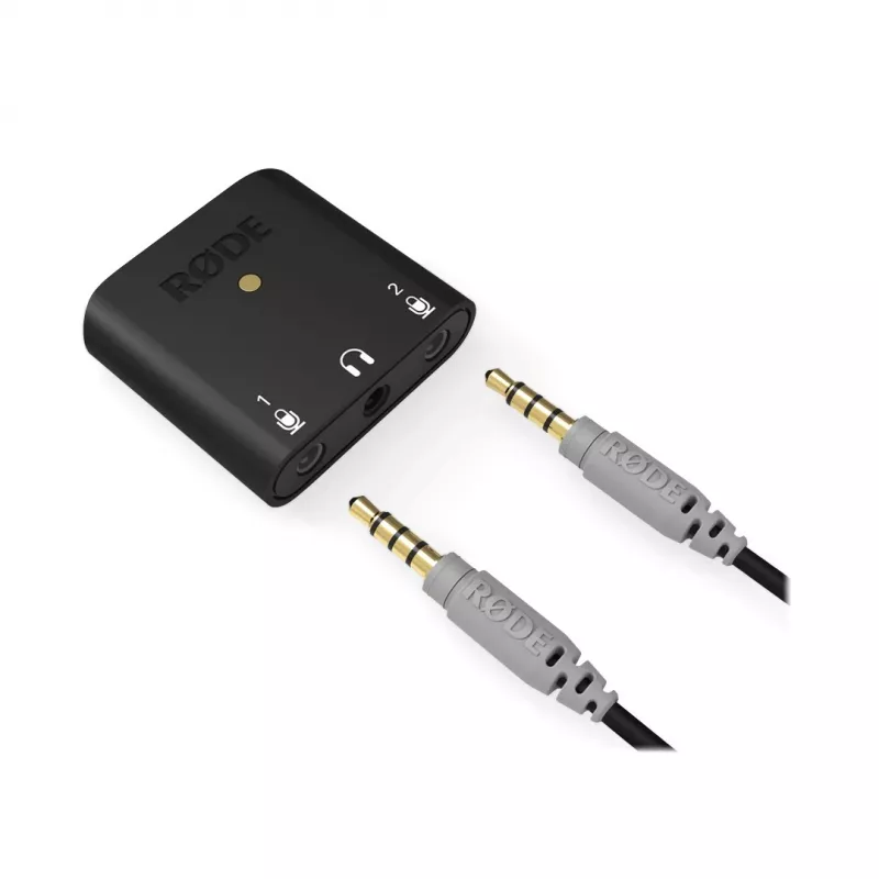 RØDE AI-Micro mobiili äänikortti, 2x 3,5 mm TRS/TRRS -tuloa, 3,5 mm kuulokelähtö, USB-C, musta